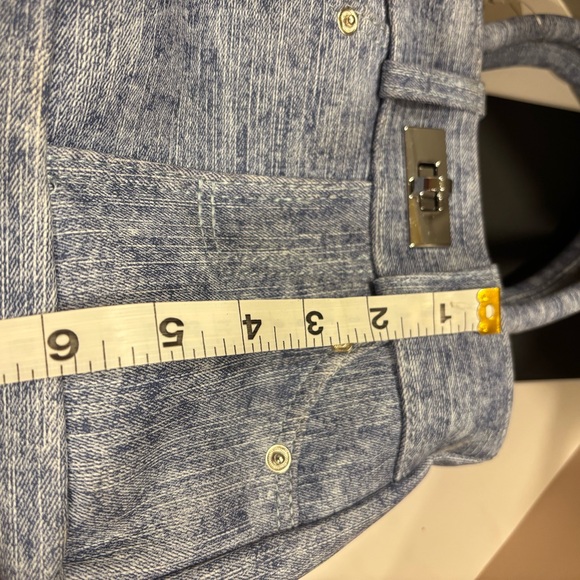 BLUE DENIM Mini Vinyl crossbody & handle Bag by Luna Earth NWT - Picture 6 of 6